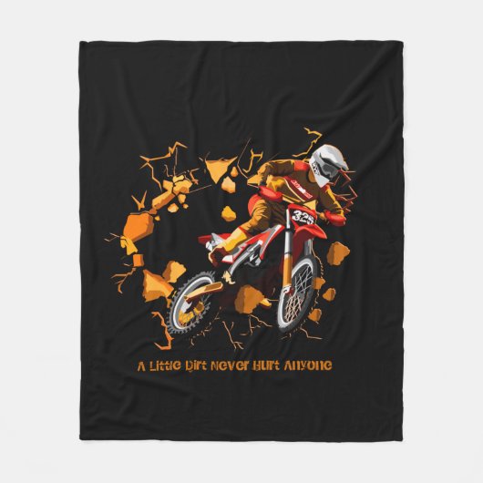 Naam toevoegen Tekst wijzigen Kleine vuil Nooit Hu Fleece Deken (Voorkant)