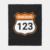 Naam toevoegen Uw Sinaasappel voor nummeridentific Fleece Deken (Voorkant)