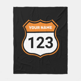 Naam toevoegen Uw Sinaasappel voor nummeridentific Fleece Deken