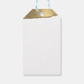 Naam toevoegen Ze zei ja Gold Glitter Verloving Cadeaulabel (Achterkant)