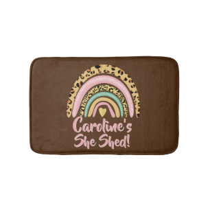 Naam toevoegen: zij heeft de roze regenbooghartsla badmat