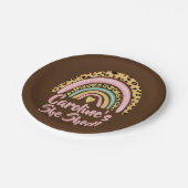 Naam toevoegen: zij heeft de roze regenbooghartsla papieren bordje (Gekanteld)