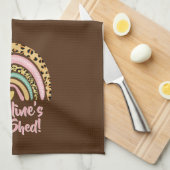 Naam toevoegen: zij heeft de roze regenbooghartsla theedoek (Quarter Fold)