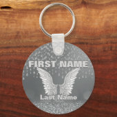 Naam toevoegen | Zilvertranen Sleutelhanger (Voorkant)