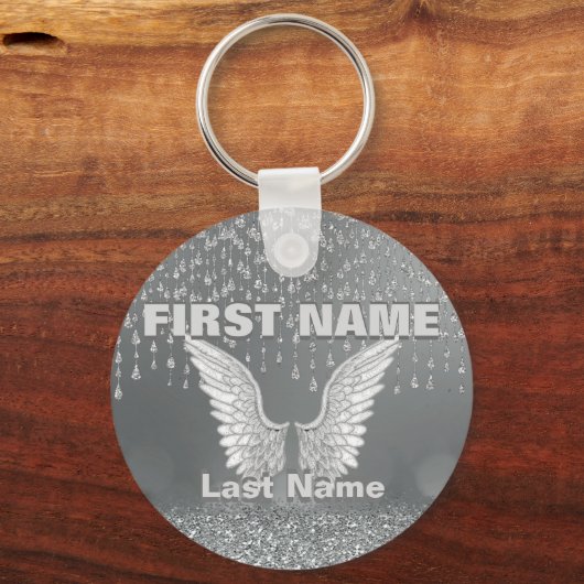 Naam toevoegen | Zilvertranen Sleutelhanger (Voorkant)
