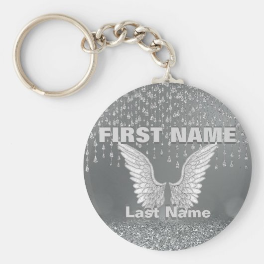 Naam toevoegen | Zilvertranen Sleutelhanger (Voorkant)