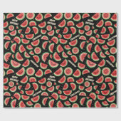 Naam toevoegen Zomer Verjaardag Fun Watermelon op  Cadeaupapier (Vlak)
