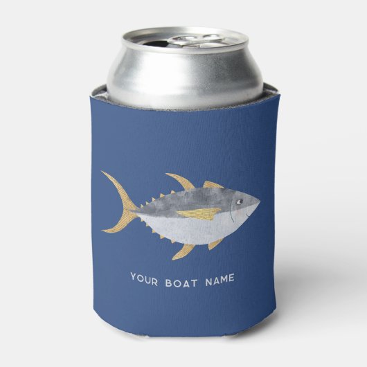 Naam tonijn viskat blikjeskoeler (Blikje Voorkant)