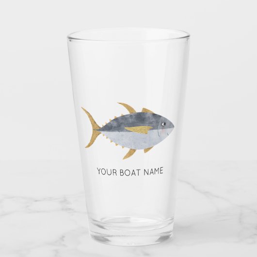 Naam tonijn viskat glas (Voorkant)