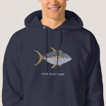 Naam tonijn viskat hoodie<br><div class="desc">Vun tonijn met een luike glimlach,  perfect voor degenen die van vis,  eten en vissen houden. Originele kunst van Nic Squirrell. Verander de bootnaam of tekst om te personaliseren.</div>