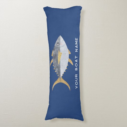 Naam tonijn viskat lichaamskussen (Voorkant Verticaal)