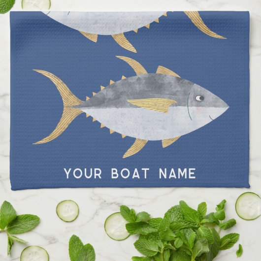 Naam tonijn viskat theedoek (Gevouwen)