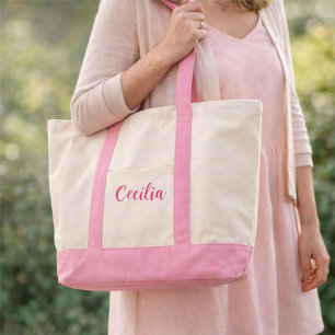 naam tote bag, bruidsmeisje cadeautas bag