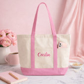 naam tote bag, bruidsmeisje cadeautas bag