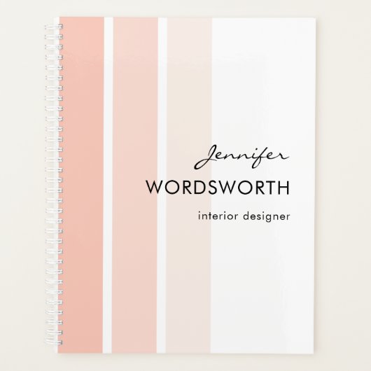 Naam Trendy Coral Pastel Minimalist Planner (Voorkant)