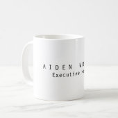 Naam Trendy Stylish Modern Minimalist Koffiemok (Voorkant links)