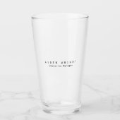 Naam Trendy Stylish Modern Minimalist Plain Glas (Voorkant)