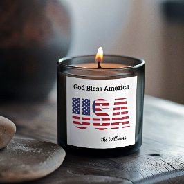 Naam, Trendy USA God Bless America 3 of 1.5-in Vierkante Sticker