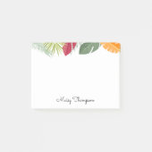 Naam tropisch Floral Border Monogram Post-it® Notes (Voorkant)