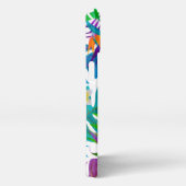 Naam tropisch paradise monogram iPhone hoesje (Rechterkant)