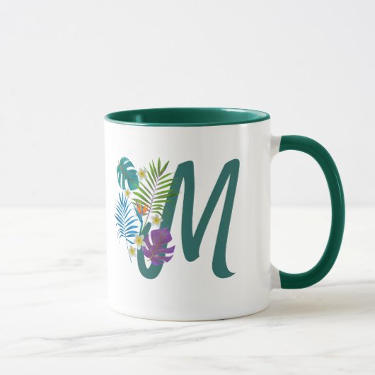 Naam tropisch paradise monogram mok (Rechts)