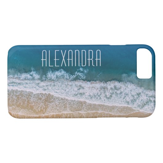 Naam tropisch strand Uitzicht Gepersonaliseerd Case-Mate iPhone Case (Achterkant (Horizontaal))