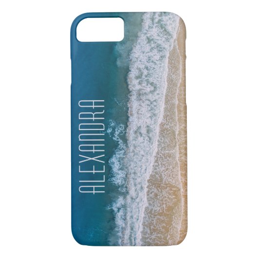 Naam tropisch strand Uitzicht Gepersonaliseerd Case-Mate iPhone Case (Achterkant)