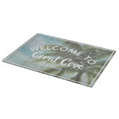 Naam tropisch Uitzicht palmboom Snijplank (Hoek)