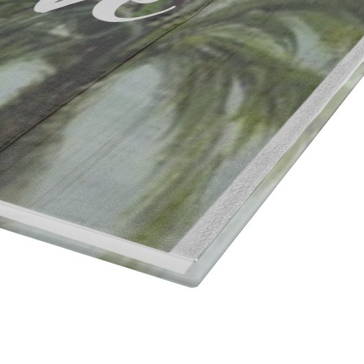 Naam tropisch Uitzicht palmboom Snijplank (Hoek)