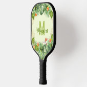 Naam tropisch Waterverf afvulmonogram Pickleball Paddle (Links)