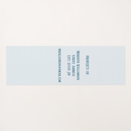 Naam tropisch zandstrand ocemonogram yogamat (Achterkant (horizontaal))