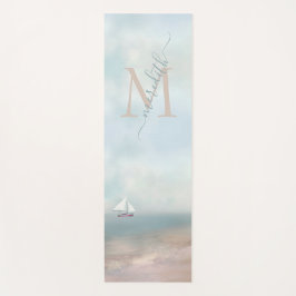 Naam tropisch zandstrand ocemonogram yogamat