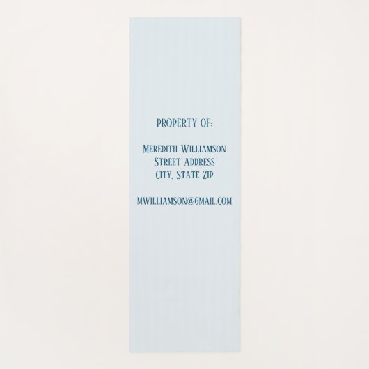 Naam tropisch zandstrand ocemonogram yogamat (Achterkant)