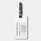 Naam Tropische palmbladeren Aangepast Bagagelabel (Achterkant verticaal)