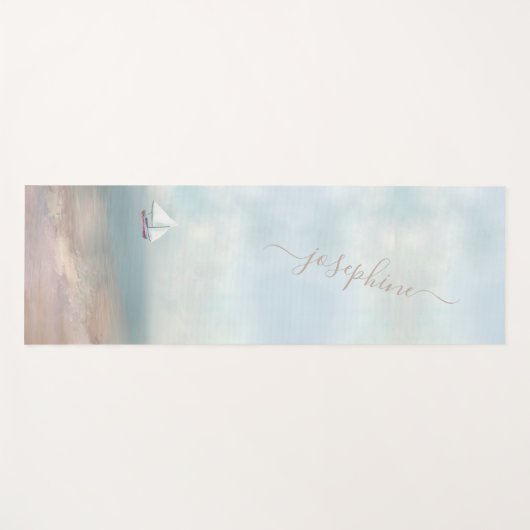 Naam tropische zandstrand yogamat (Voorkant (horizontaal))