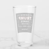 Naam, Trump-Vance 2024 Verkiezingsaandenken Pint Glas (Achterkant)