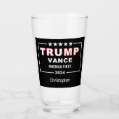 Naam, Trump-Vance 2024 Verkiezingsaandenken Pint Glas (Voorkant)