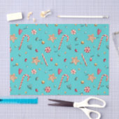 Naam, Turquoise Candy Cookies Kerstmis Tissuepapier (Craft)