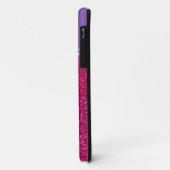 Naam turquoise unicorn neon hot roze glitter Case-Mate iPhone case (Achterkant/links)