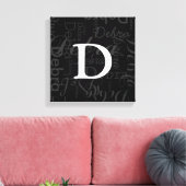 Naam Typografie Monogram Canvas Afdruk (Insitu (Woonkamer))