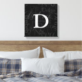 Naam Typografie Monogram Canvas Afdruk (Insitu (Slaapkamer))