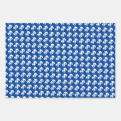 Naam Typografie Wit Blauw Woord Cloud 50th Inpakpapier Vel (Voorkant 2)