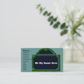 Naam uitgeeft in Parijs Street Sign. Visitekaartje (Staand voorkant)