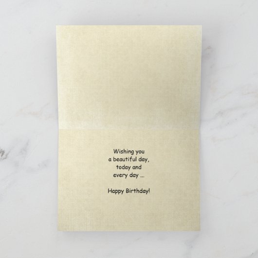 Naam Uncle Sunrise Tree Gelukkige Verjaardag Groet Kaart (Binnen)