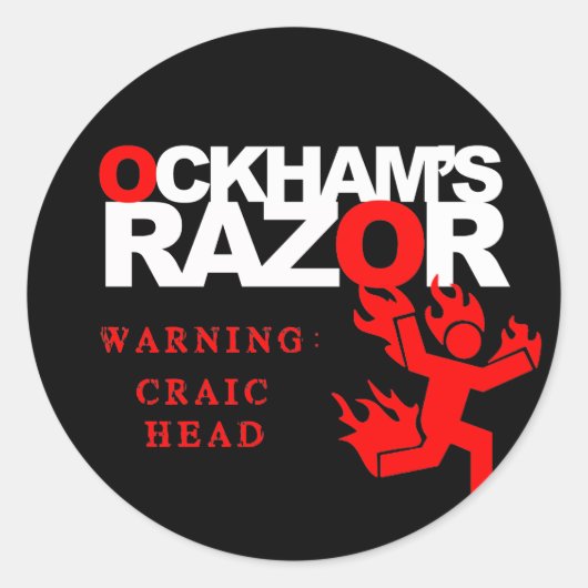 Naam uw ticker ronde sticker (Voorkant)