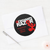 Naam uw ticker ronde sticker (Envelop)