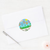 Naam uw ticker ronde sticker (Envelop)