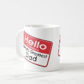 Naam vader tag koffiemok (Voorkant links)