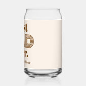 Naam, Vaderdag Beste PAPA Ooit 475ml Blikvorm Glas (Links)