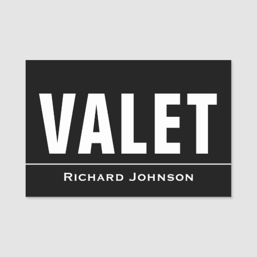 Naam Valet Gepersonaliseerd Naamplaatje (Voorkant)